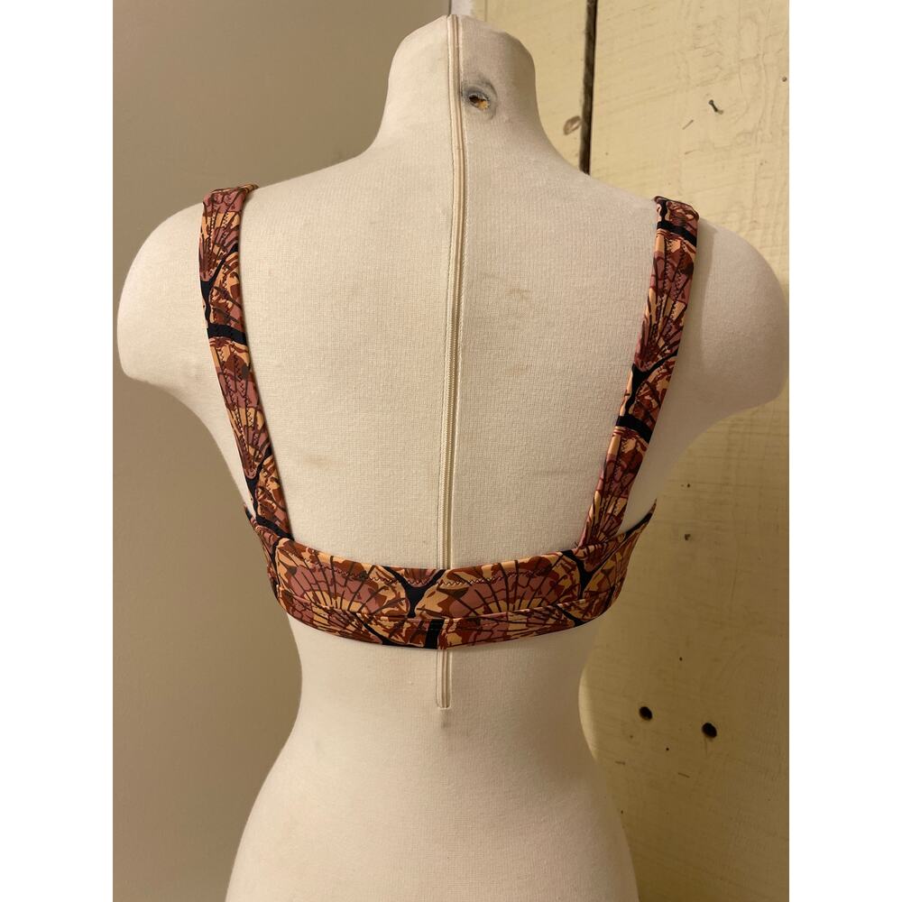 Swim Bikini Top Womens Size Small Shell Fan‎ Print - Picture 2 of 5